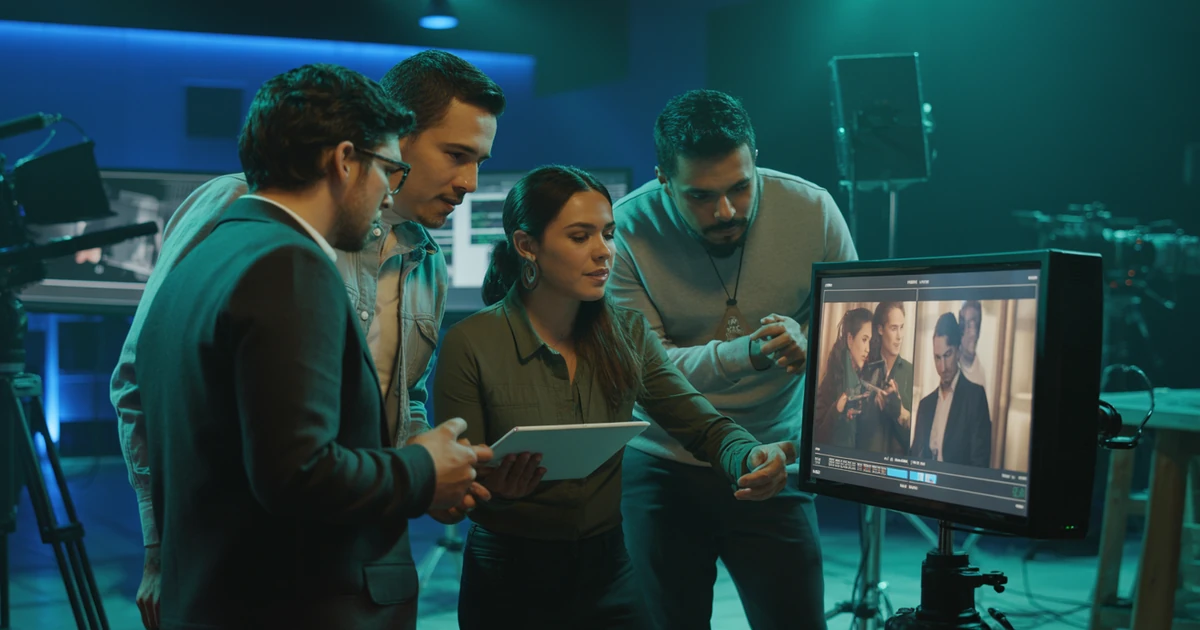 Equipo de agencia de marketing digital colaborando en estrategias para empresas